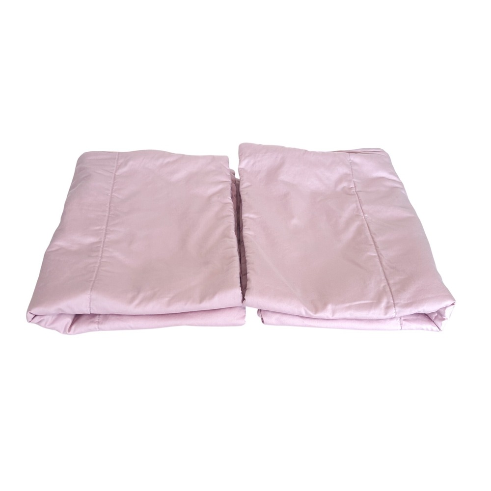Beddy's Blush Pink Quilted Pillow Shams 26X20 Bedding Set of 2 100% Cotton